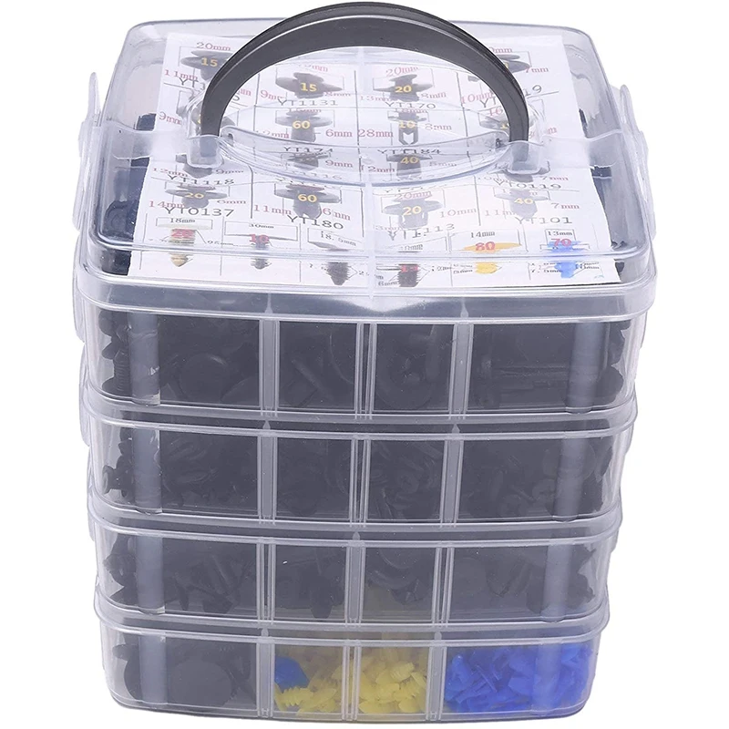 

650Pcs Car Fastener Clips Mixed Auto Fastener Clip Door Trim Panel Auto Bumper Rivet Push Retainer Pin Car Accessories