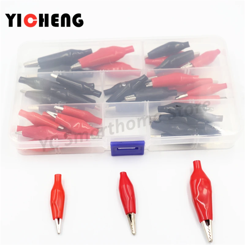 44 шт. DIY коробка для хранения зажим типа крокодил Тестовый шнура питания с