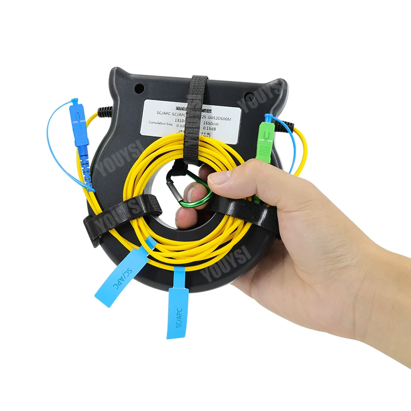 SC/APC-SC/UPC OTDR волоконный пусковой кабель коробка 150 м/300 м/500 м/1 км SM 9/1310 мкм