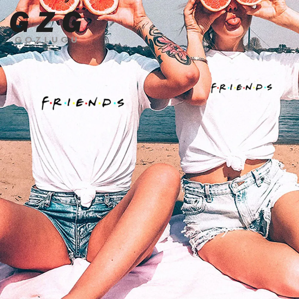 Женская футболка с короткими рукавами леопардовая из 100% хлопка принтом friends tv