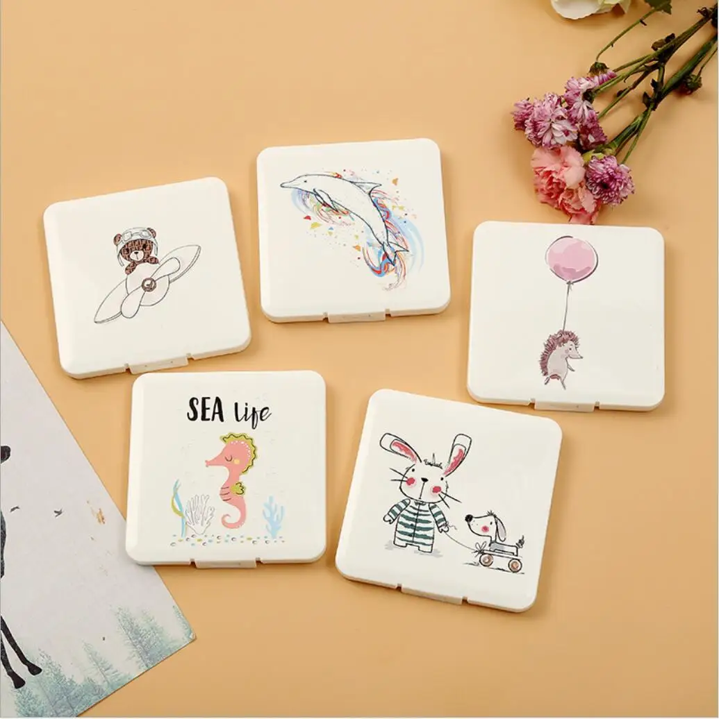 

Colorful Mask Storage Box Save Masks Box Student Dustproof And Waterproof Mask Storage Bag Desktop Organizer Containers H0598