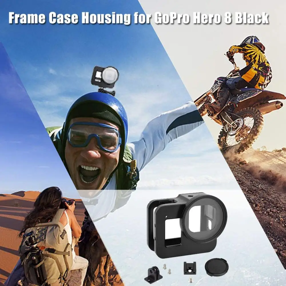 Anordsem для GoPro Hero 8 черный корпус из алюминиевого сплава CNC чехол Защитная клетка с
