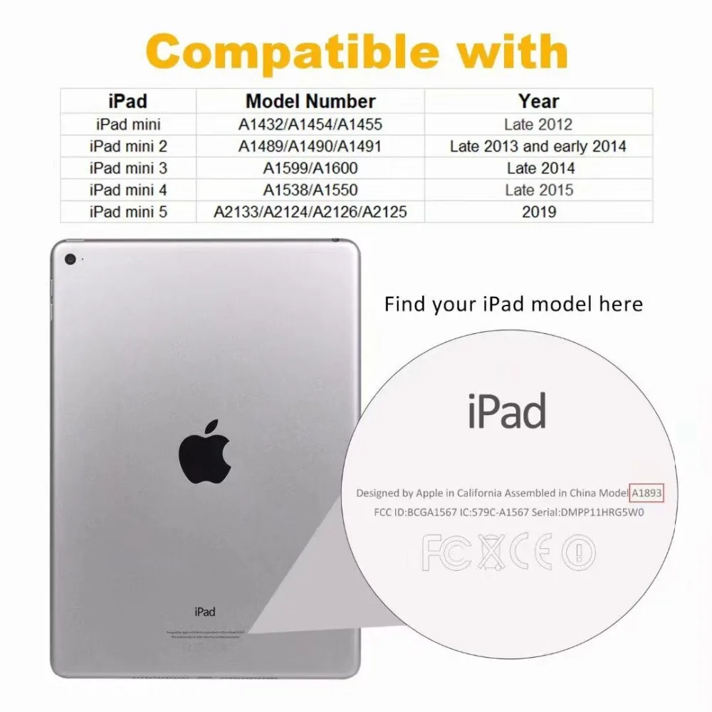Ударопрочный чехол с милым мультяшным рисунком для iPad Mini 1 2 3 4 5 чехлов из искусственной кожи, мягкий чехол из ТПУ для iPad Mini5 Mini4 funda