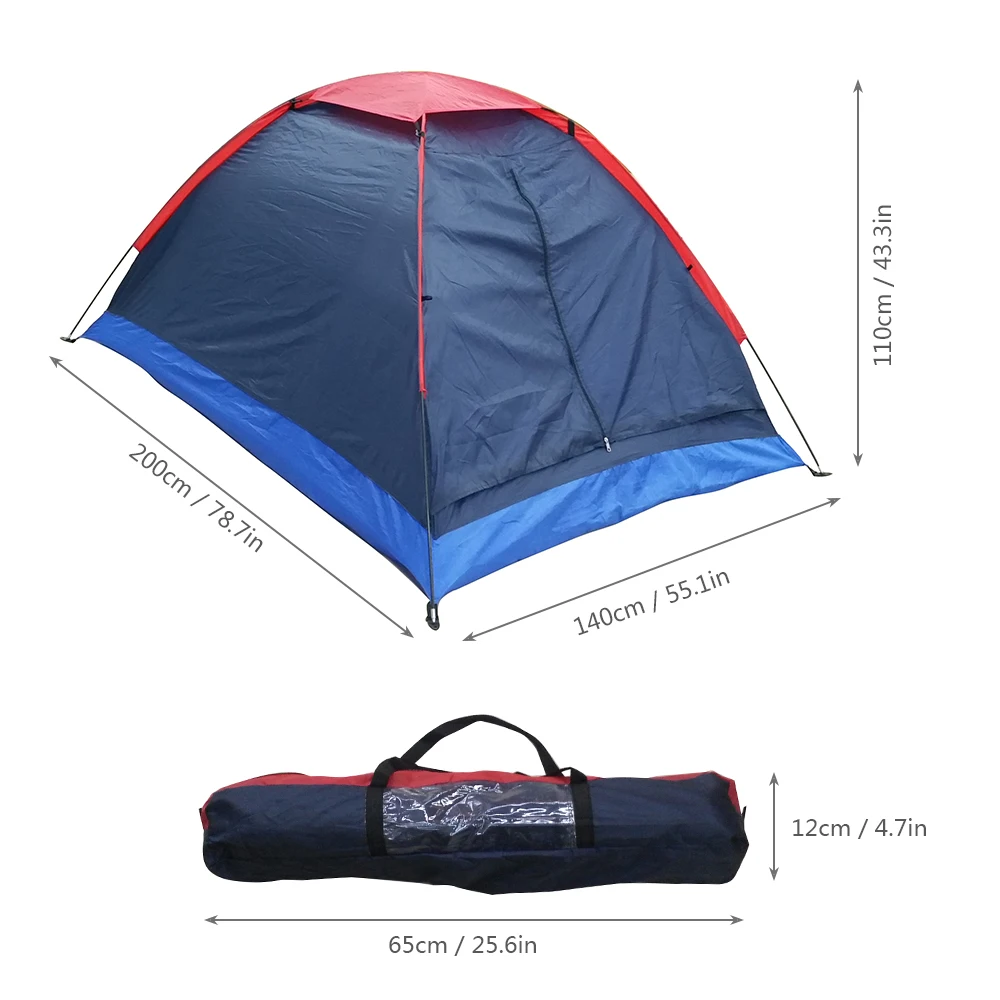 

2 People Outdoor Travel Camping Tent Not For Rainy Day Use Camp Hike Outdoor Easy Install Tent Equipment with Carry Bag