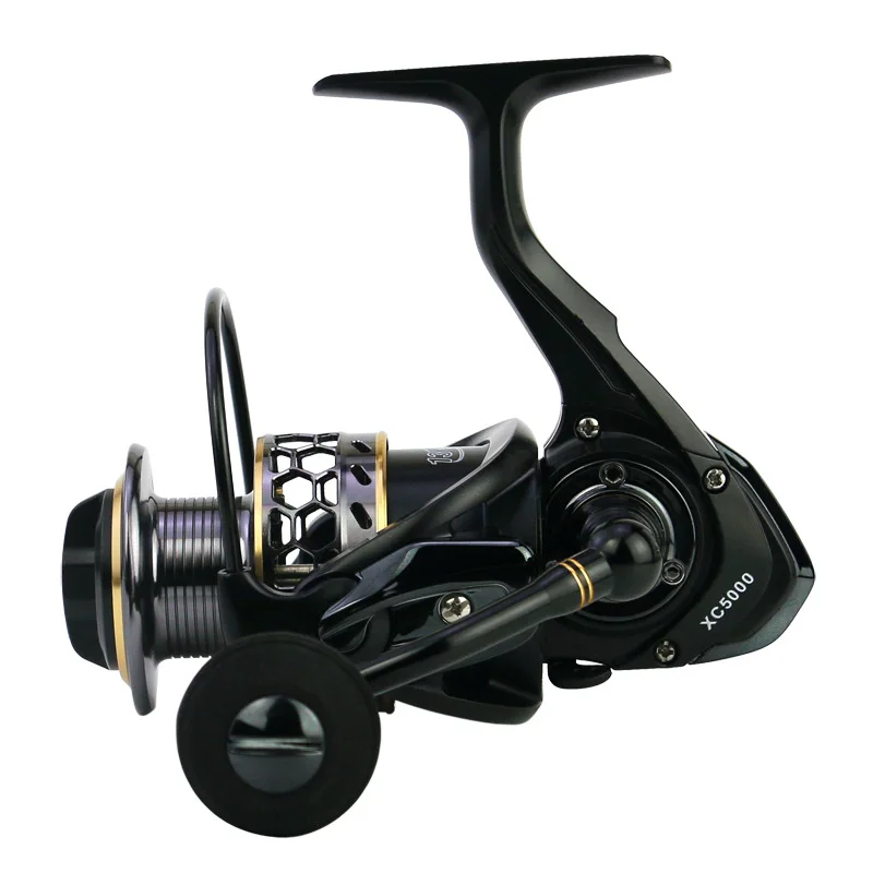 

Fishing Spinning Reel Left/Right Interchangeable Hand Wheel XC 1000-7000 Series 5.1:1 Rocker Arm Self Locking Fishing Line