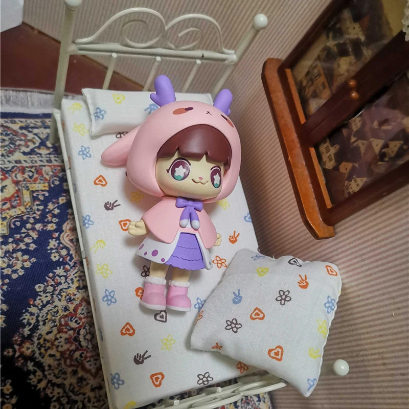 1:12 miniature bed for dolls Dollhouse Iron doll Furniture toy children simulation house role play toys collection gifts | Игрушки и