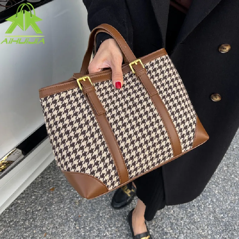 

Fashion High Capacity Ladies Handbag High Quality Scrub+PU Leather Shoulder Shopper Bags For Women 2021 New Designer Sac Main