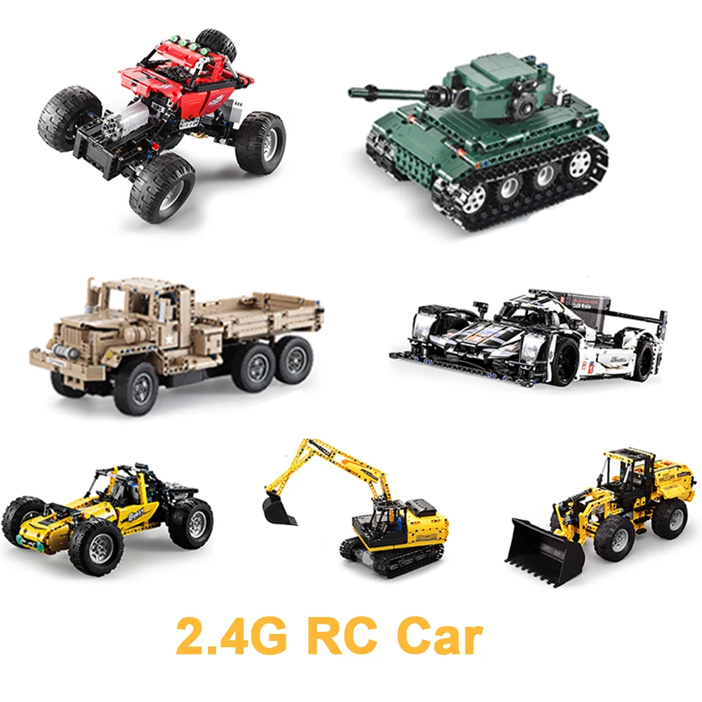 491PCS DOUBLE E CADA C51058W 2 4G RC автомобиль бульдозер для вилочных погрузчиков строительные