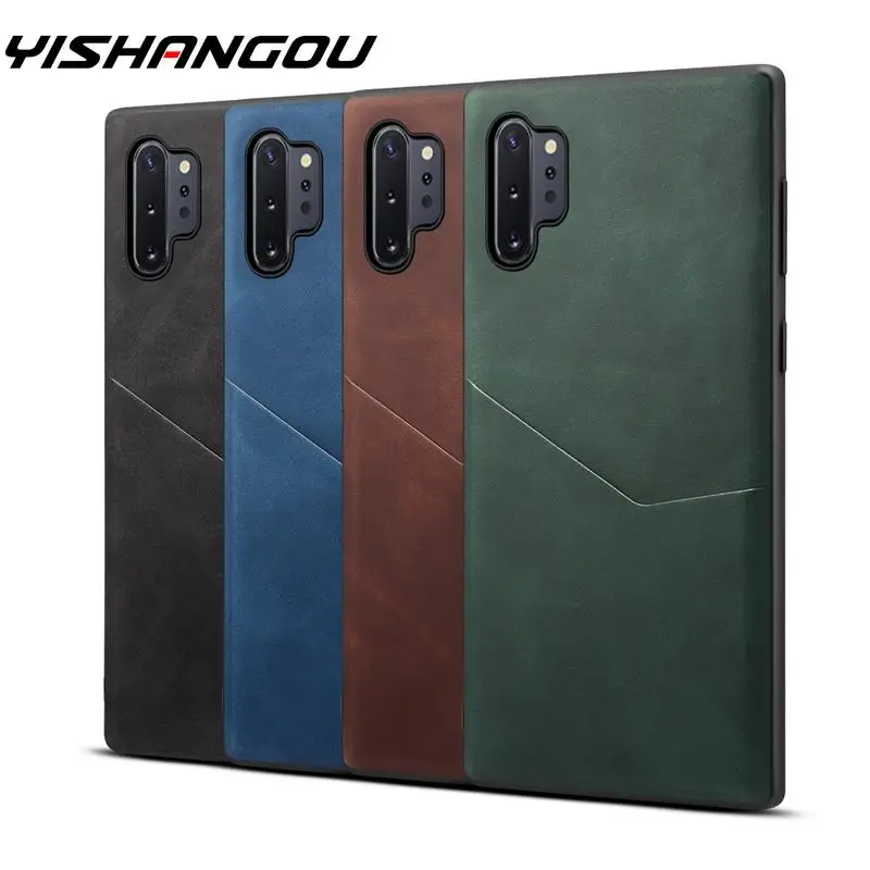 

Card Slot Holder Case For Samsung Galaxy S21 Note 20 10 S20 FE Ultra S10 Plus PU Leather TPU Card Pocket Case For Samsung Note 9
