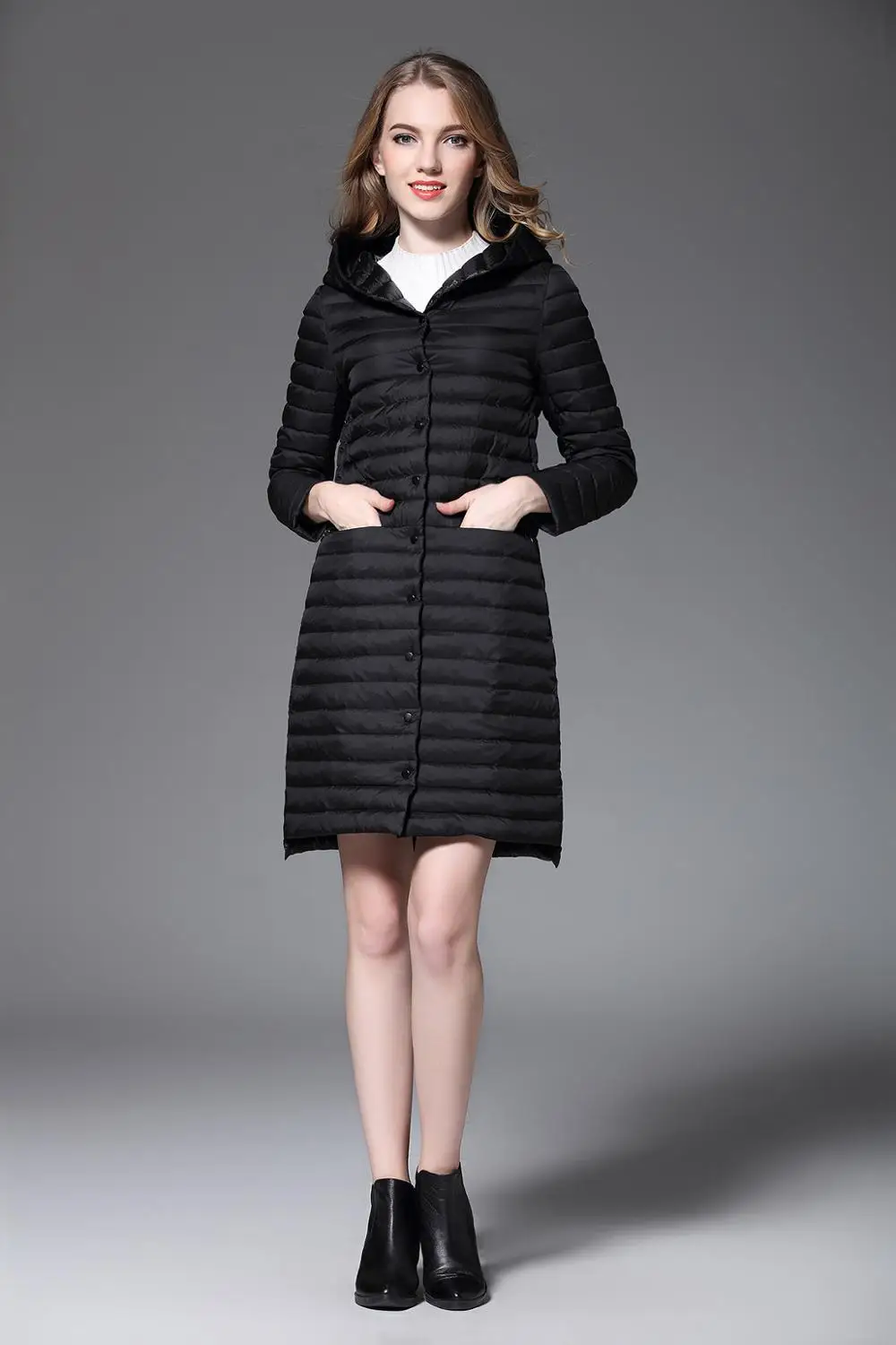 Женский пуховик в европейском и американском стиле 2020 весенне-осеннее пальто