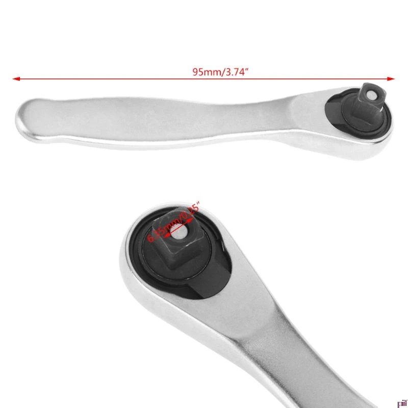 

1/4" Ratchet Socket Wrench 72 Teeth Auto Quick Release Square Head Drive Spanner