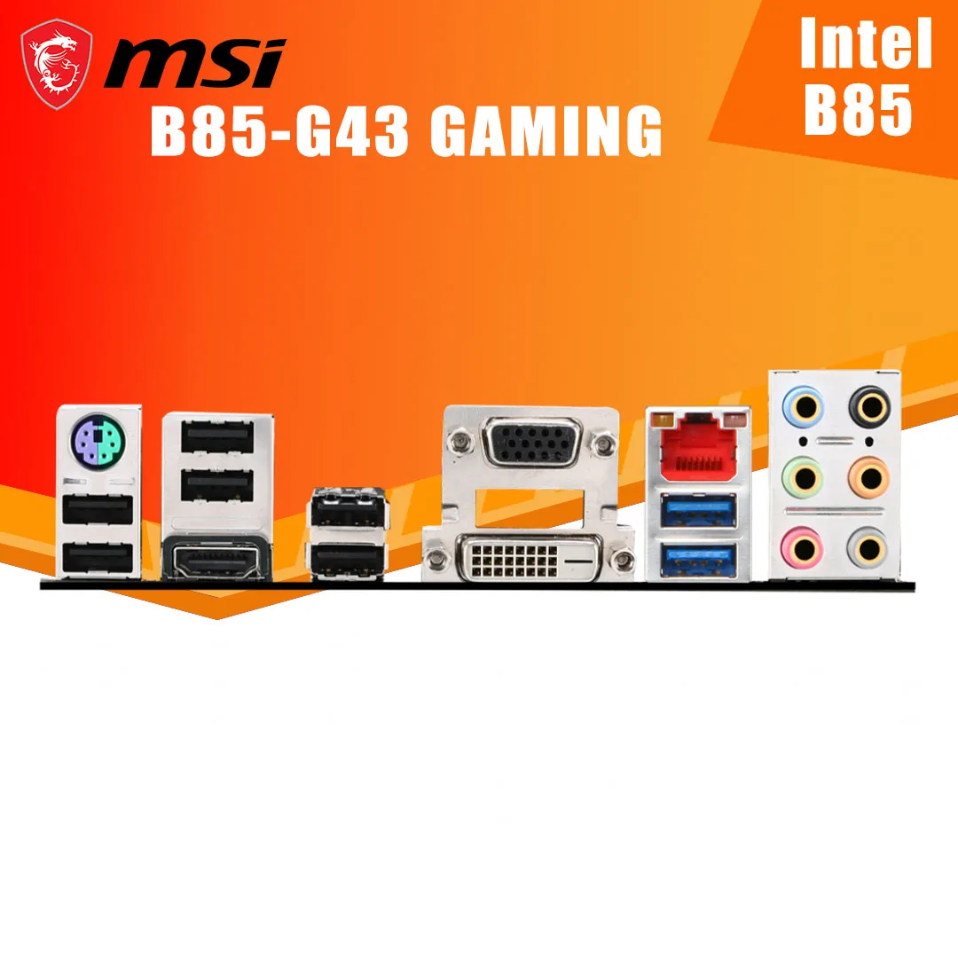 msi b85 g43 gaming motherboard lga 1150 ddr3 32gb intelpci e 3 0 sata iii sata ii usb 3 0 desktop used free global shipping