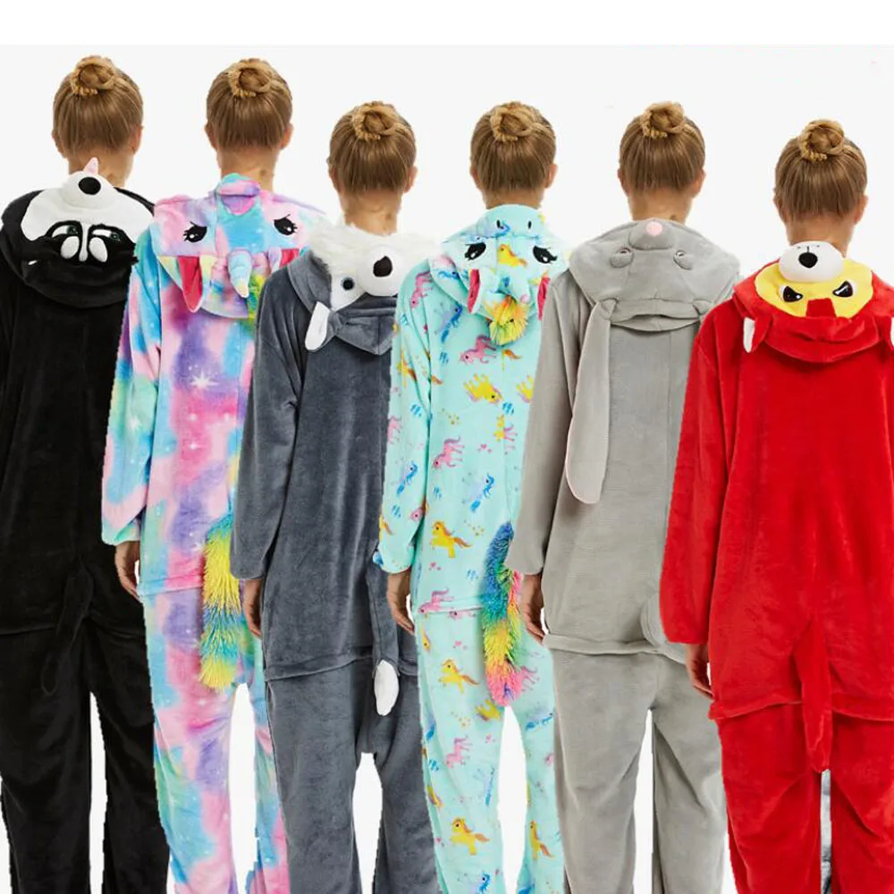 Семейный детский костюм для косплея комбинезон с единорогом Kigurumi единорог