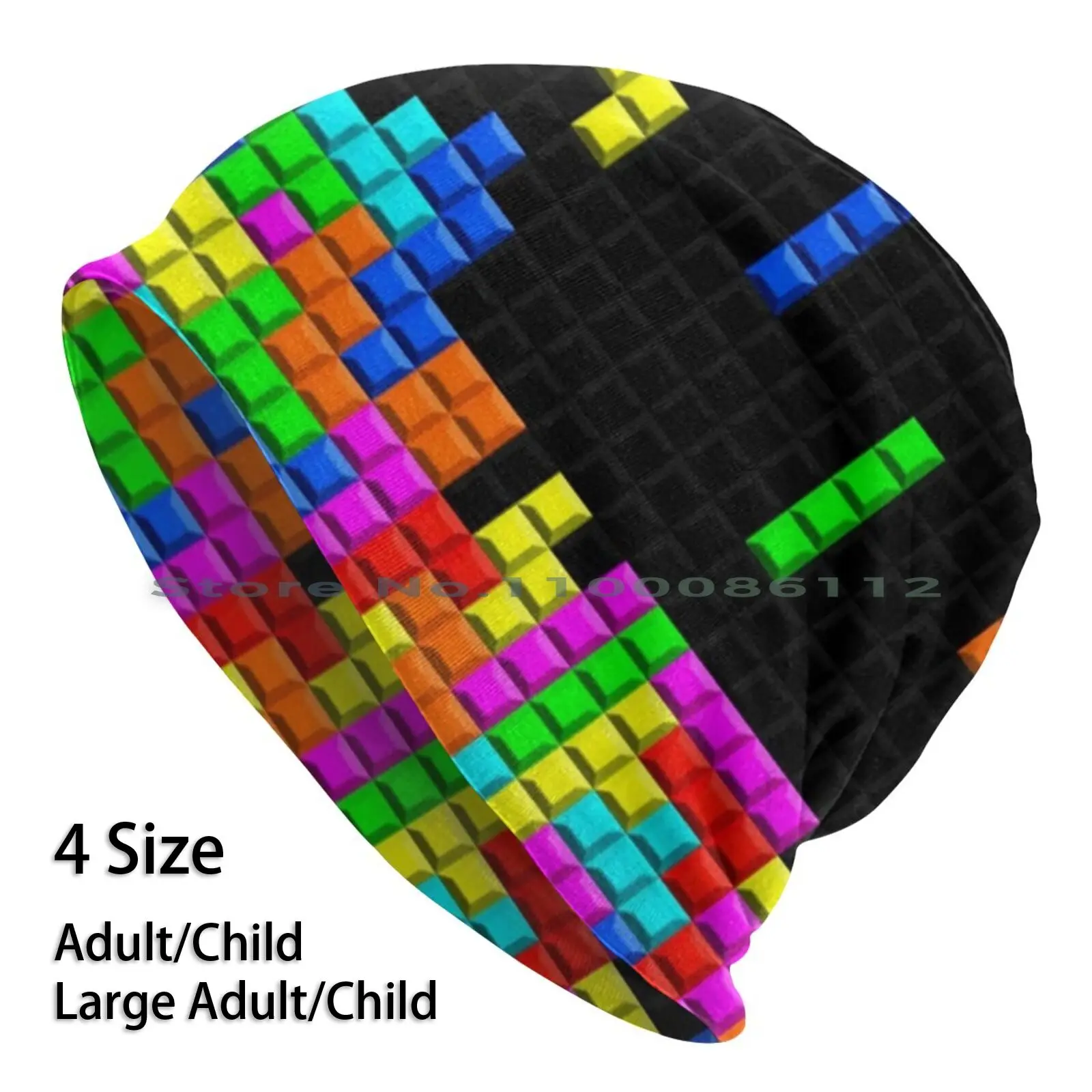 

No Gaps Beanies Knit Hat Game Play Station 4 Boy Spaceships Jedi Duplo Kids Girls Blocks Shoot Cookie Music Tetris Solve