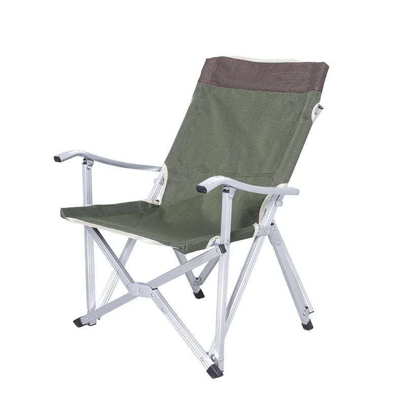 구매 Xiaochuan-알루미늄 비치 접이식 의자, 휴대용 옥스포드 천 등받이 야외 접이식 의자, 레저 캠핑 의자