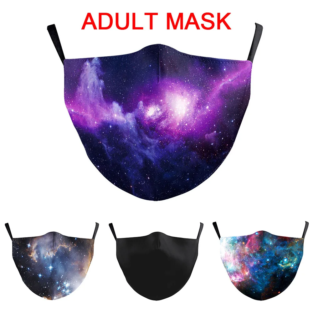 

Модные маски для косплея для мужчин и женщин, маски унисекс с изображением Вселенной, космоса, звезд, галактики, Пылезащитная дышащая велоси...