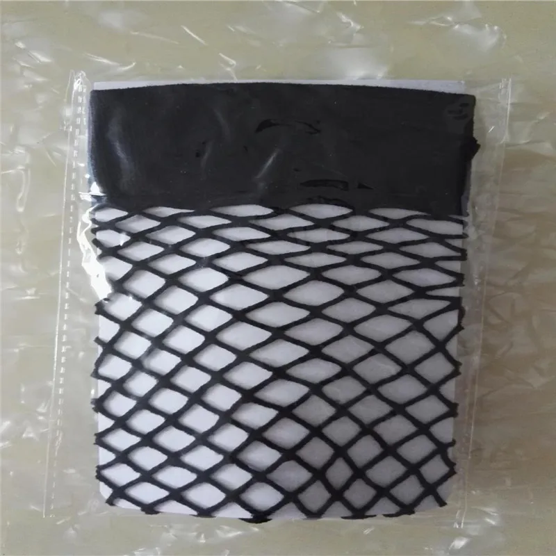 Чулки JSY женские кружевные черные нейлоновые высокие прозрачная в крупную сетку |