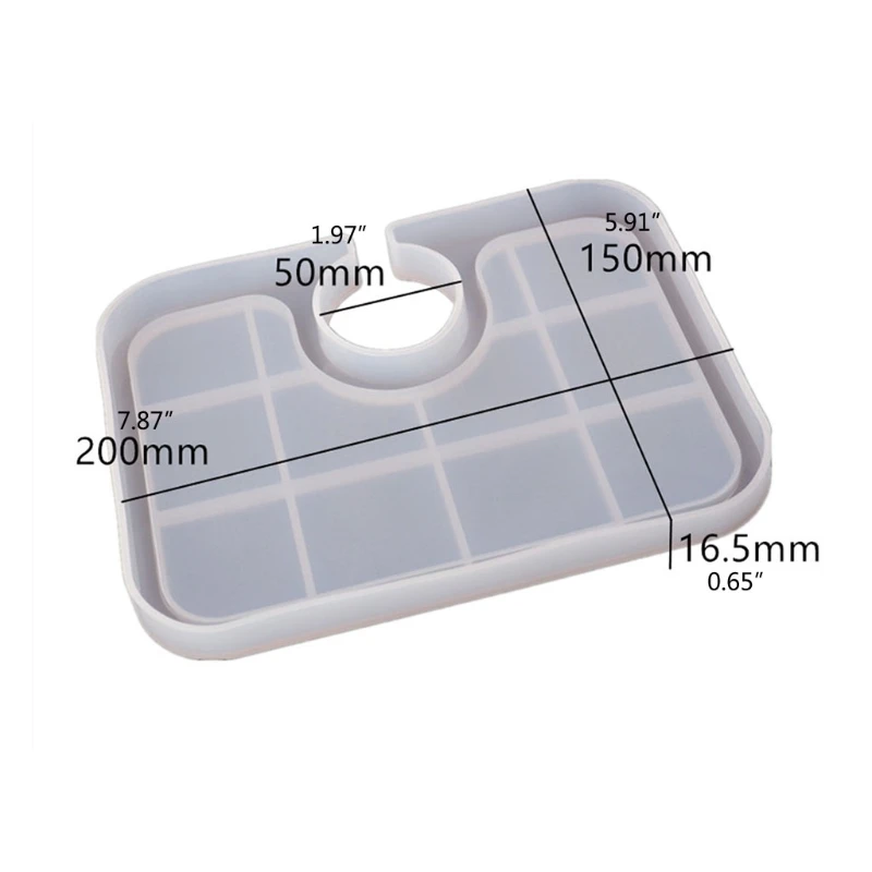 

Breakfast Tray Epoxy Resin Mold Cup Mat Mug Pad Silicone Mould DIY Crafts Serving Plate Board Home Decortaion Casting Tools