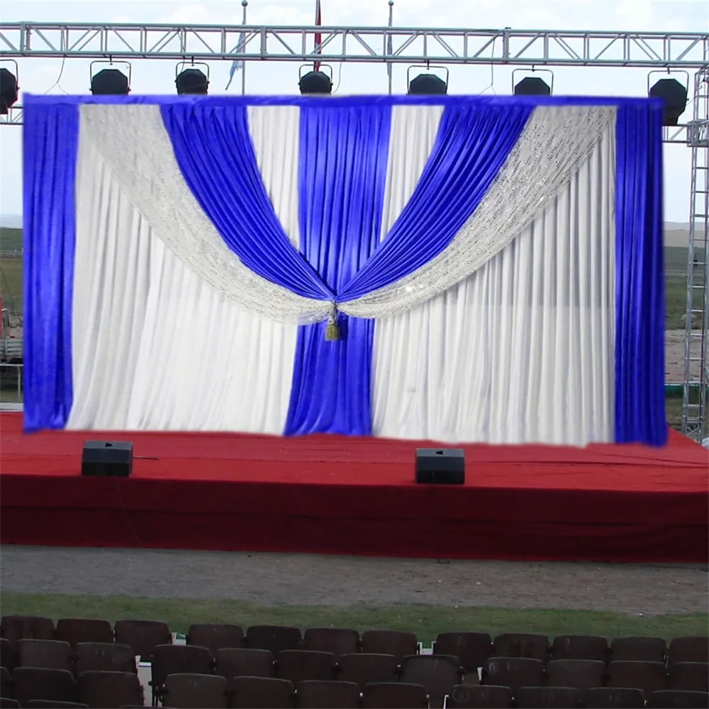 

10ftX20ft Wedding Backdrops Curtain Silver Sequins Wedding Background Ice Silk Scene Decorative Curtain Wedding Decoations