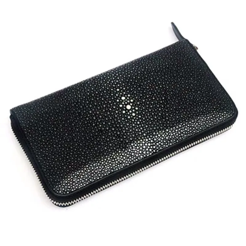 Унисекс стиль аутентичный песок кожа ската для женщин и мужчин Органайзер