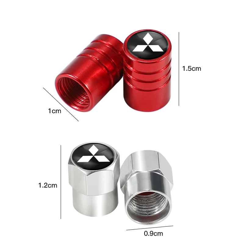 4 шт. Ralliart алюминиевые колпачки для стержня клапана автомобильной шины Mitsubishi ASX