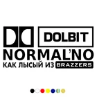 CS-1172#30*14cm For Dolbit NORMALNO funny car sticker vinyl decal whiteblack for auto car stickers styling
