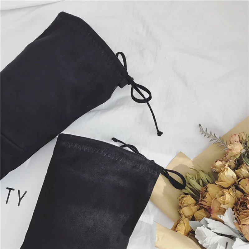 2019 г. женские пикантные ботфорты выше колена высокие замшевые плюшевые сапоги