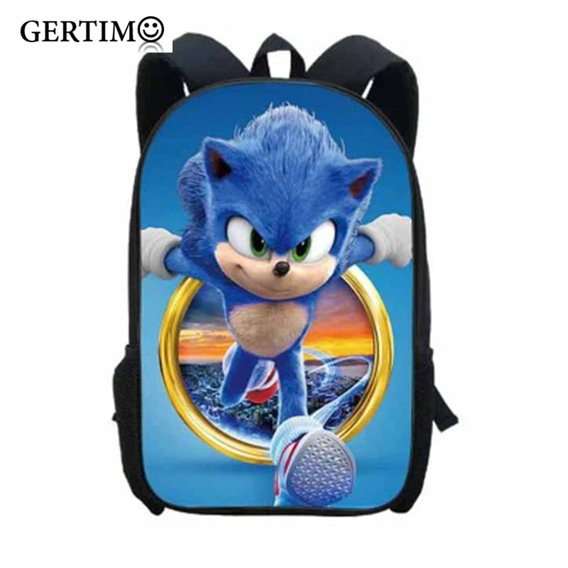 Детский Школьный рюкзак с мультипликационным аниме Mochila Sonic Bookbag The Hedgehdg для