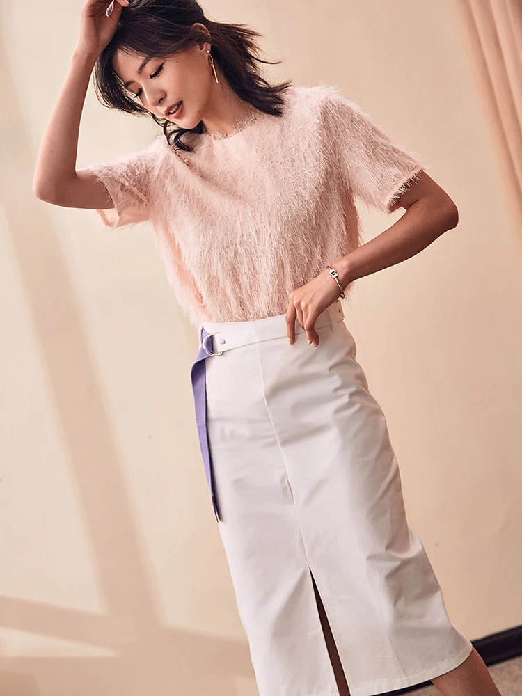 

Romantic elegant shirt female summer new simple pure color shirt temperament tassel short-sleeved OL shirt