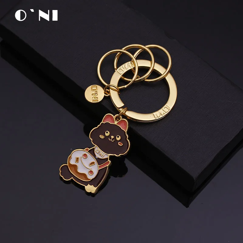 

Fashion Creative Cat Keychain Metal Key Ring Key Chain car key ring Exquisite creative gifts Gift Lady pendant bag key chain