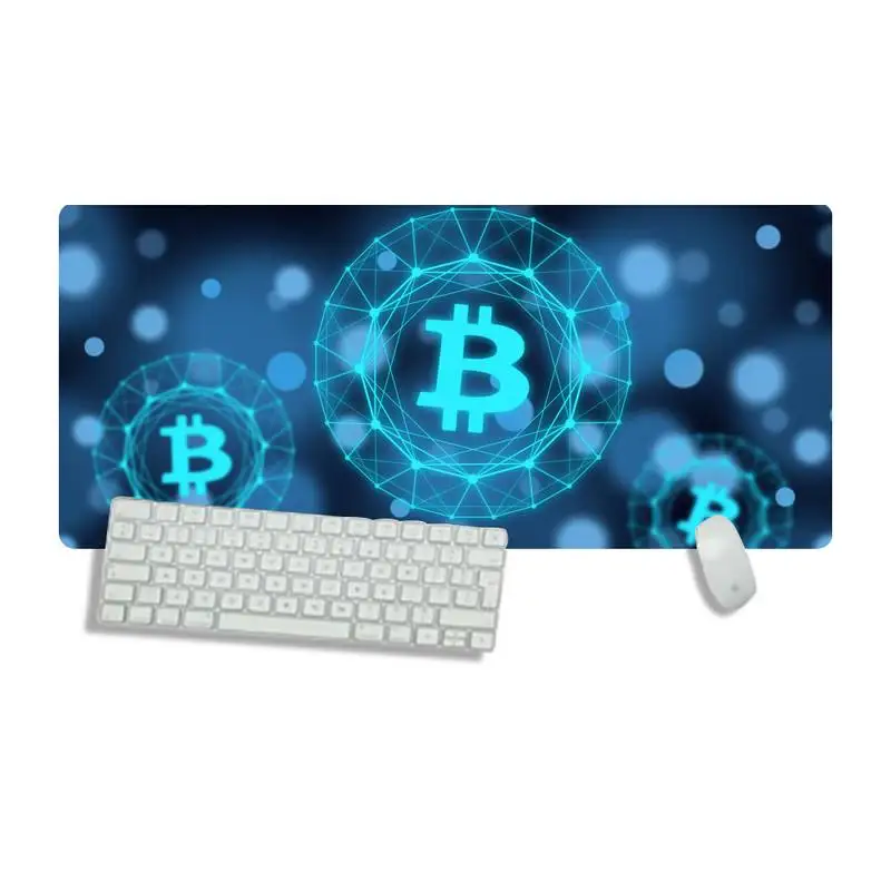 

Digital currency bitcoin gamer play mats Mousepad Desk Table Protect Game Office Work Mouse Mat pad Non-slip Laptop Cushion