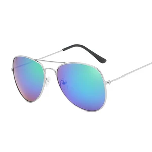 Vintage Aviation Sunglasses Woman Metal Frame Colorful Mirror Sun Glasses Male Female Fashion Brand 