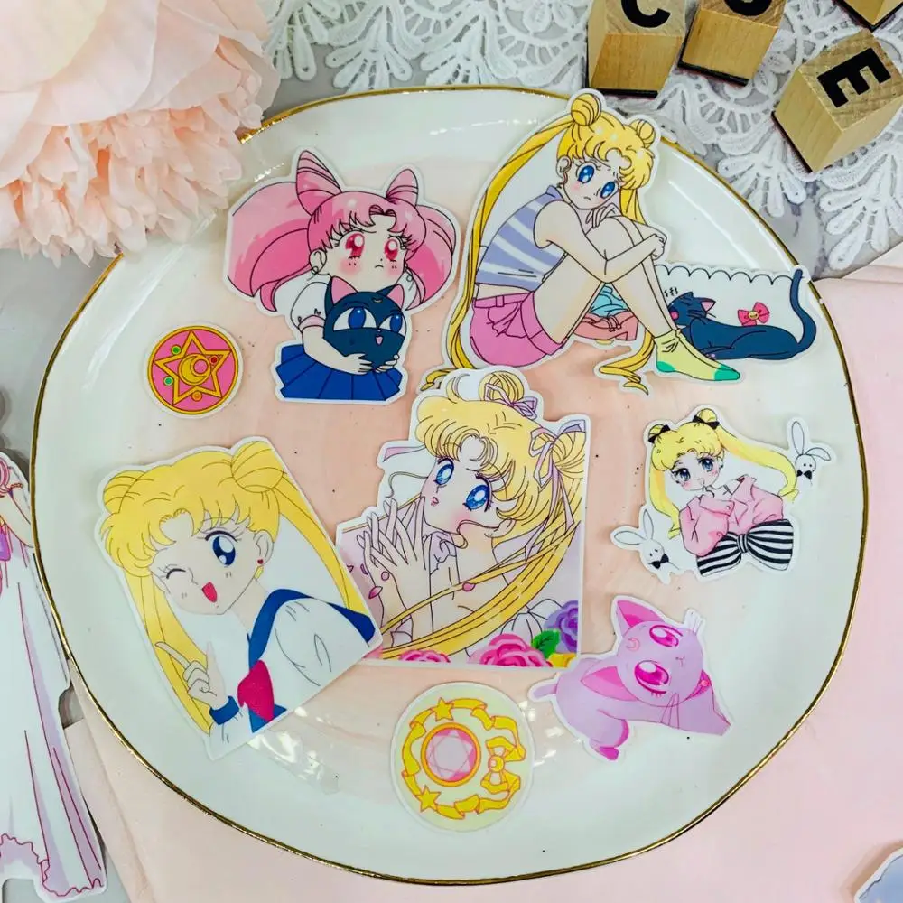 15 шт. аниме Красота Девушка хлопья для дневника украшения автомобиля Diy