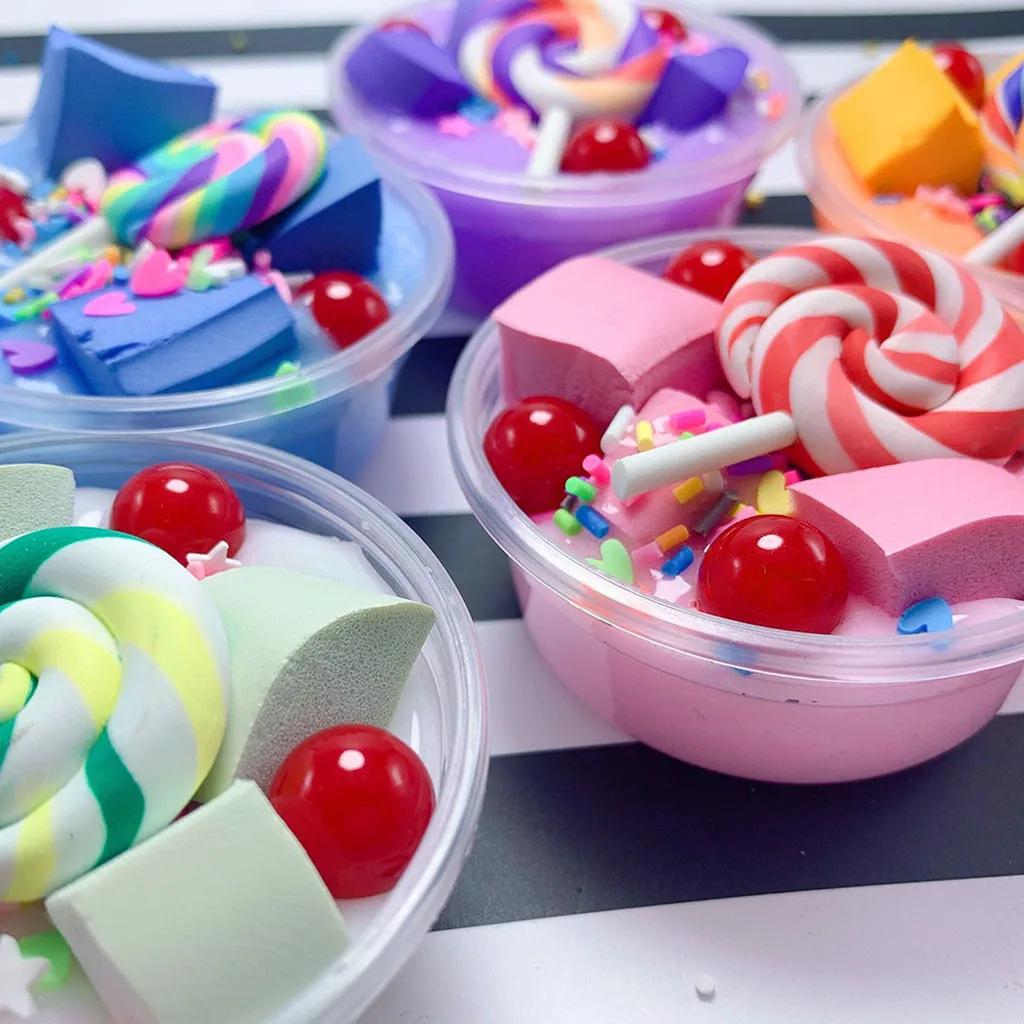 Новинка 2019 тонкая игрушка на молнии грязь пушистые конфеты милый леденец слизь