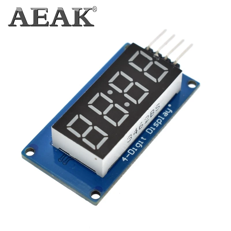AEAK TM1637 светодиодный модуль дисплея 7 сегментный 4 бита 0,36 дюймов часы красный анод цифровая трубка четыре последовательных платы драйвера пакет