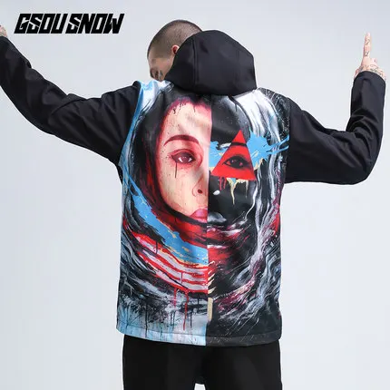 Мужская и Женская Спортивная толстовка GSOU ветрозащитная дышащая для катания на