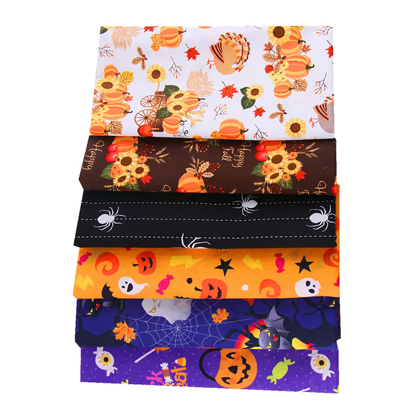 6 шт. детский хлопковый носовой платок с принтом тыквы | Дом и сад