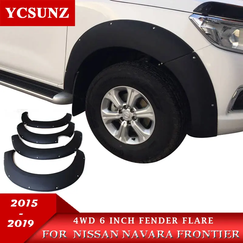 6 дюймов 2014 2019 для Nissan Navara Frontier крыло вспышки Карманные Заклепки стиль подходит