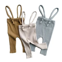 2021 new infant kids overalls skinny pants newborn baby boys girls ribbed jumpsuit baby clothing leggings girls clothes trousers