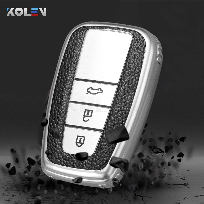 Кожаный термополиуретановый чехол ключа дистанционного управления автомобилем