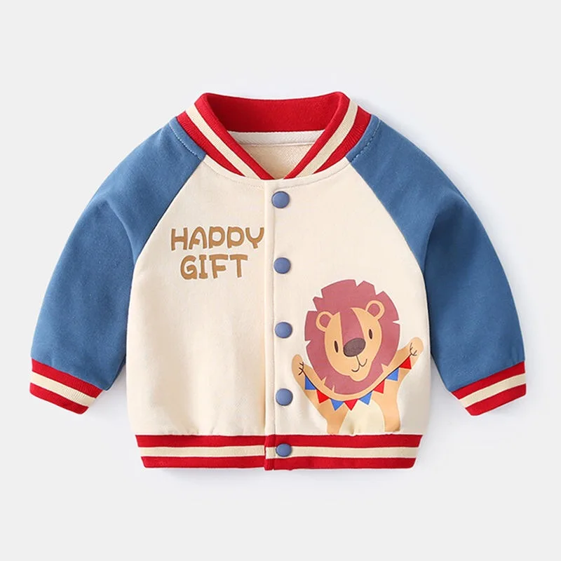 2020 модная весенняя Детская куртка новая куртка-бомбер с мультяшным рисунком для