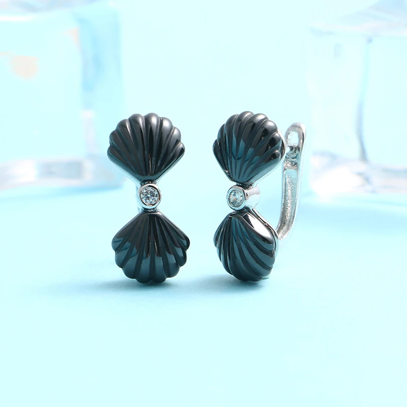 Модные женские серьги в форме банта u-образные керамические сделанные из