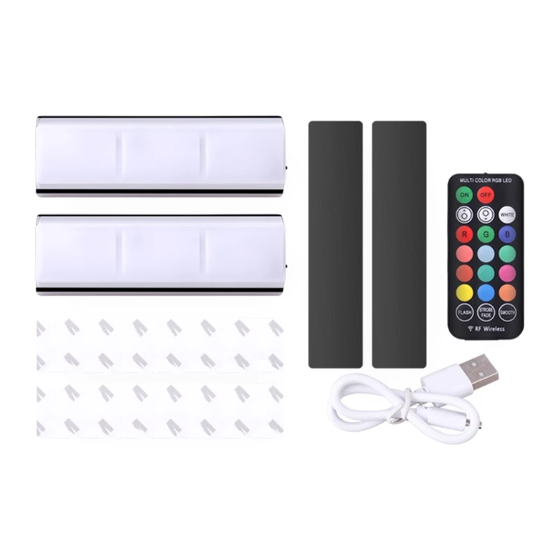 

A Set Remote Control Atmosphere LED Lamp Adjustable Brightness RGB LED Decorative Light Kit Car Interior Decorations