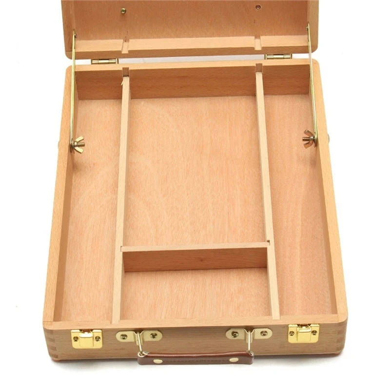 

Adjustable Table Sketchbox Easel Paint Palette Portable Wood Artist Desktop Case K3KE