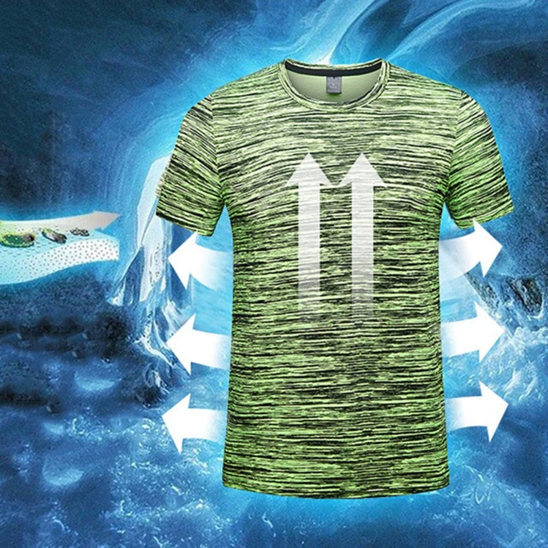 

Spring Summer Fitness Sports Stretch T-shirts Quick-drying Short-sleeve Men Women Compression Tight Running T-Shirts