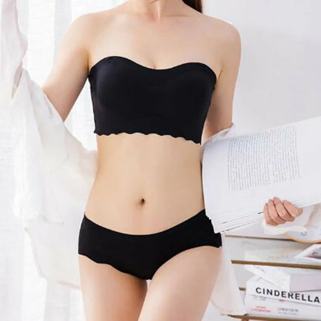 

New Women Casual Straple Butier Crop Top Camiole Tank Tube Women' Ice Silk Air Bra Short