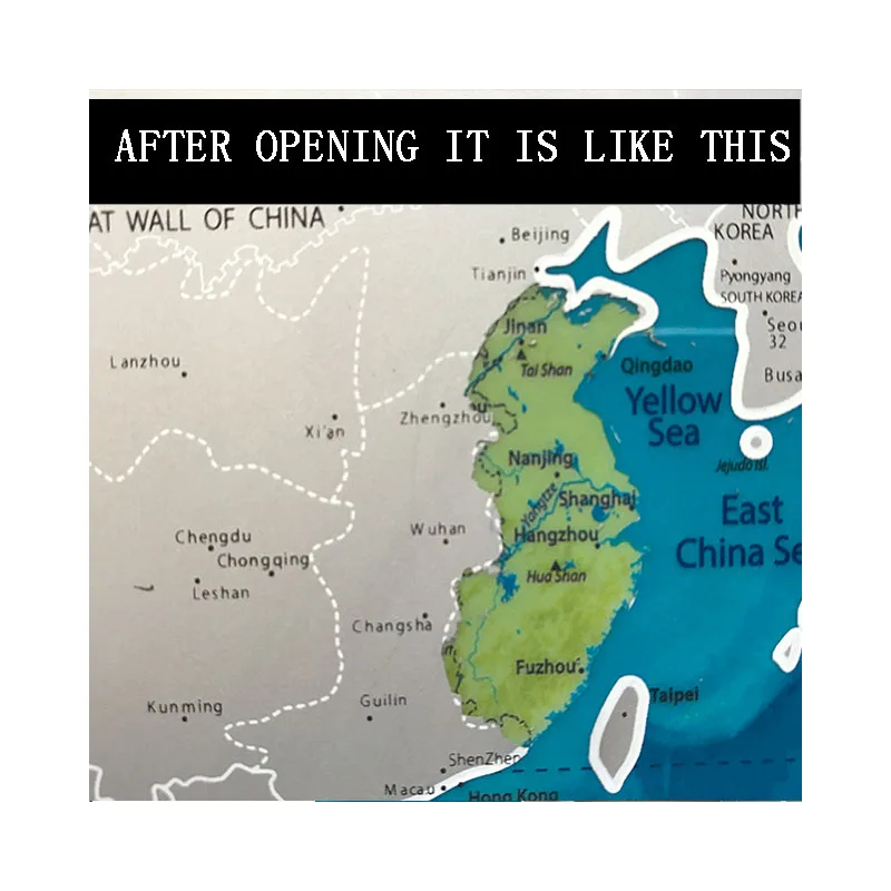

Waterproof Scratch Close Map World Map Best Decoration School Office Stationery