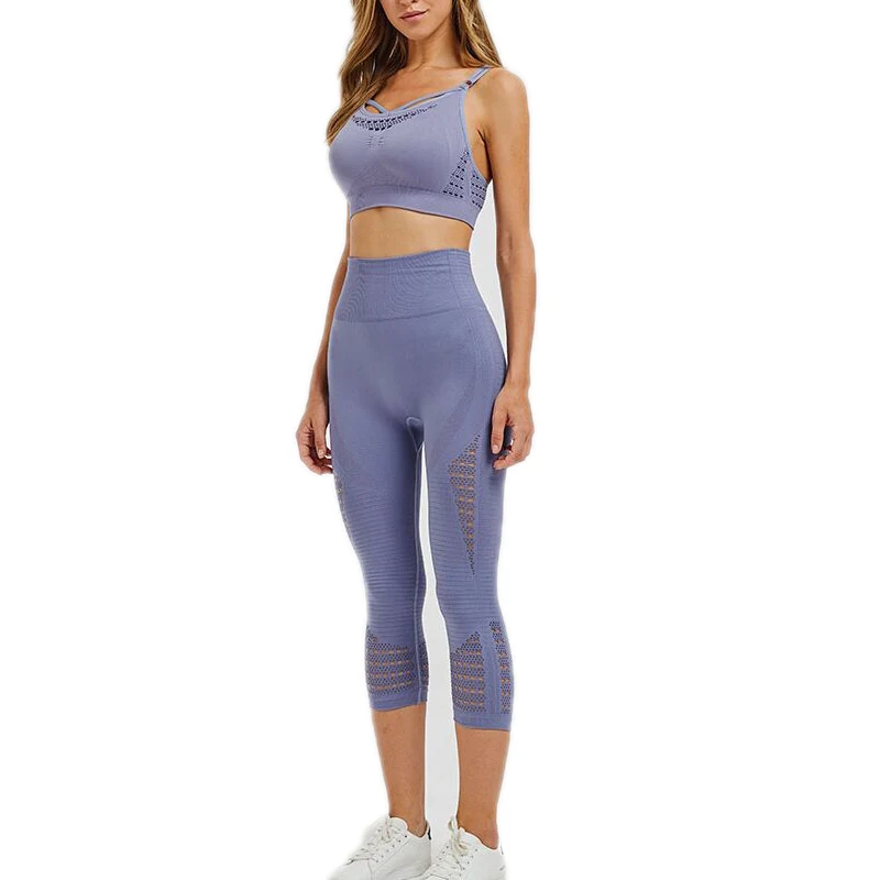 Бесшовный комплект для тренировок Женский костюм фитнеса спортивный
