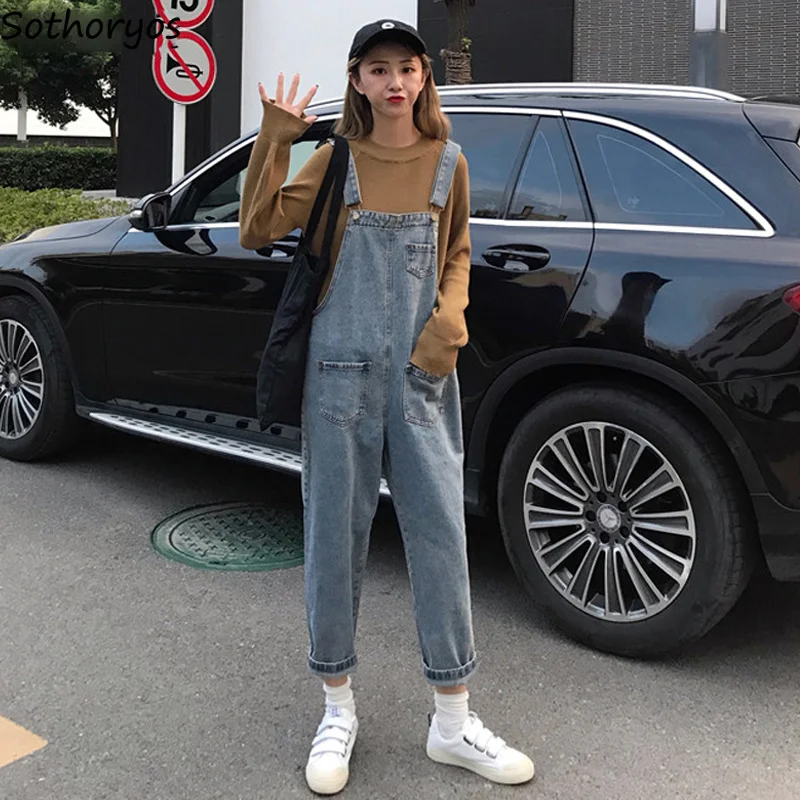 Комбинезоны для женщин 2020 универсальные винтажные комбинезоны до щиколотки с