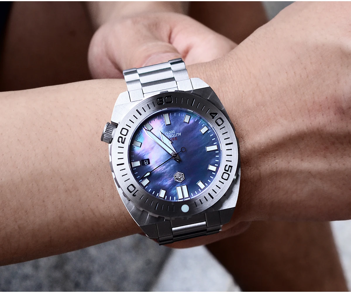 San Martin Diver часы Мужские механические часы Автоматические сапфировые водонепроницаемые 500 м светящиеся из нержавеющей стали Ограниченная серия